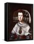 Portrait of Queen Mariana of Austria, Small Half-Length-Diego Velazquez-Framed Stretched Canvas