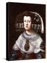 Portrait of Queen Mariana of Austria, Small Half-Length-Diego Velazquez-Stretched Canvas