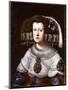 Portrait of Queen Mariana of Austria, Small Half-Length-Diego Velazquez-Mounted Giclee Print