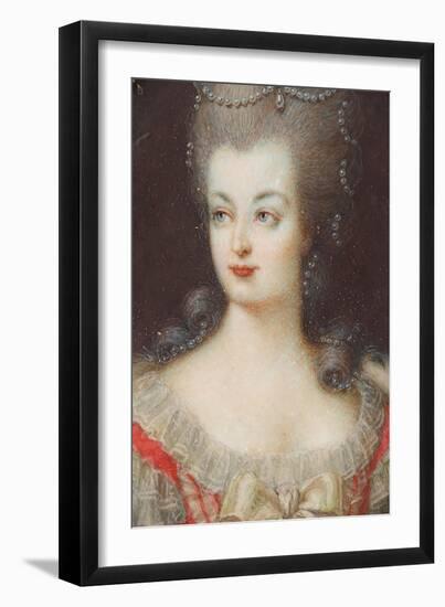 Portrait of Queen Marie Antoinette of France (1755-179), Mid of the 18th C-null-Framed Giclee Print