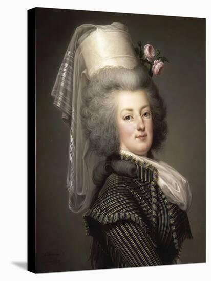 Portrait of Queen Marie Antoinette of France (1755-179)-Adolf Ulrik Wertmüller-Stretched Canvas