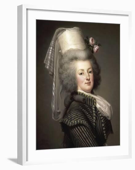 Portrait of Queen Marie Antoinette of France (1755-179)-Adolf Ulrik Wertmüller-Framed Giclee Print