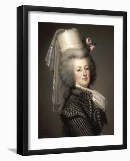 Portrait of Queen Marie Antoinette of France (1755-179)-Adolf Ulrik Wertmüller-Framed Giclee Print