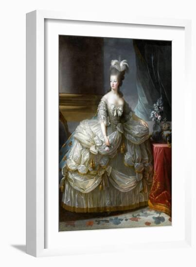 Portrait of Queen Marie Antoinette of France (1755-179)-Marie Louise Elisabeth Vigée-Lebrun-Framed Giclee Print