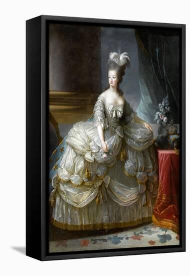 Portrait of Queen Marie Antoinette of France (1755-179)-Marie Louise Elisabeth Vigée-Lebrun-Framed Stretched Canvas