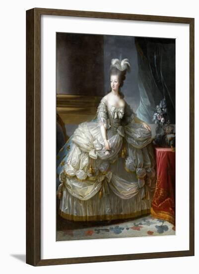 Portrait of Queen Marie Antoinette of France (1755-179)-Marie Louise Elisabeth Vigée-Lebrun-Framed Giclee Print