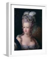 Portrait of Queen Marie Antoinette of France, 1775-Jean-Baptiste André Gautier d'Agoty-Framed Giclee Print