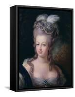 Portrait of Queen Marie Antoinette of France, 1775-Jean-Baptiste André Gautier d'Agoty-Framed Stretched Canvas