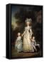 Portrait of Queen Marie Antoinette of France with Her Children by Adolf Ulrich Wertmuller-null-Framed Stretched Canvas