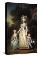 Portrait of Queen Marie Antoinette of France with Her Children by Adolf Ulrich Wertmuller-null-Stretched Canvas