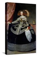 Portrait of Queen Mary-Anne of Austria by Diego Velazquez-null-Stretched Canvas