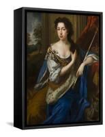 Portrait of Queen Mary II of Modena-John Riley-Framed Stretched Canvas