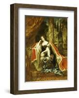 Portrait of Queen Mary Stuart II (1662-1684) of England as Princess of Orange, 1676-Caspar Netscher-Framed Giclee Print