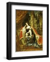 Portrait of Queen Mary Stuart II (1662-1684) of England as Princess of Orange, 1676-Caspar Netscher-Framed Giclee Print