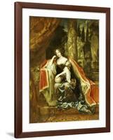 Portrait of Queen Mary Stuart II (1662-1684) of England as Princess of Orange, 1676-Caspar Netscher-Framed Giclee Print