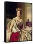 Portrait of Queen Victoria 1859-Franz Xaver Winterhalter-Framed Stretched Canvas