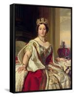 Portrait of Queen Victoria 1859-Franz Xaver Winterhalter-Framed Stretched Canvas