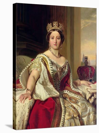 Portrait of Queen Victoria 1859-Franz Xaver Winterhalter-Stretched Canvas