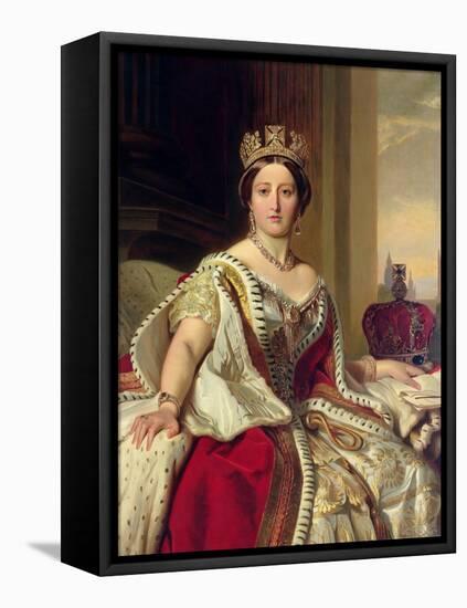 Portrait of Queen Victoria 1859-Franz Xaver Winterhalter-Framed Stretched Canvas