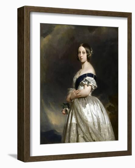 Portrait of Queen Victoria-Franz Xaver Winterhalter-Framed Giclee Print