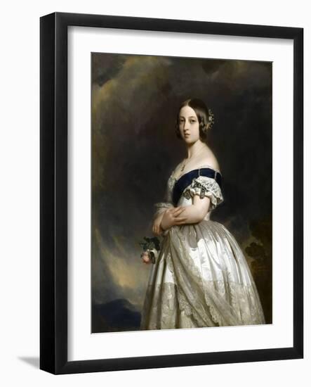 Portrait of Queen Victoria-Franz Xaver Winterhalter-Framed Giclee Print