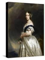 Portrait of Queen Victoria-Franz Xaver Winterhalter-Stretched Canvas