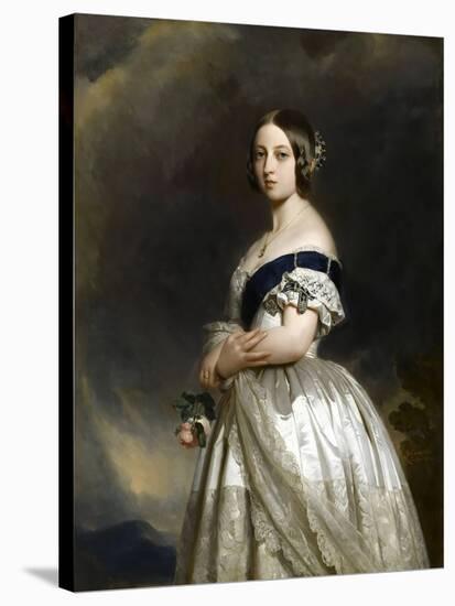 Portrait of Queen Victoria-Franz Xaver Winterhalter-Stretched Canvas