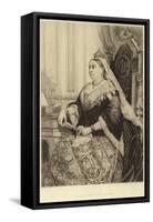 Portrait of Queen Victoria-Alexander Bassano-Framed Stretched Canvas