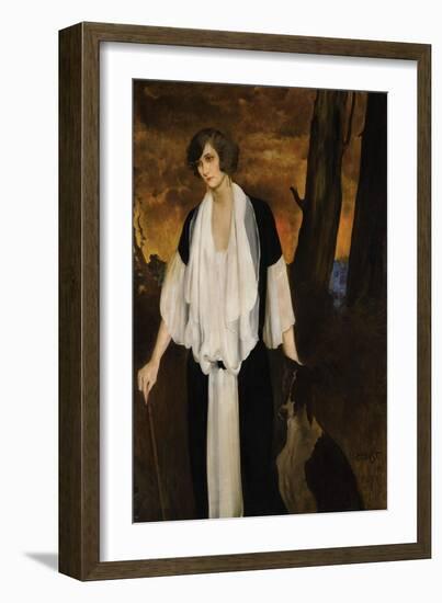 Portrait of Rachel Strong, the Future Countess Henri De Boisgelin, 1924-Léon Bakst-Framed Giclee Print