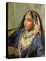 Portrait of Rani Jindan Singh, in an Indian Sari-George Richmond-Stretched Canvas