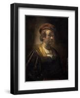 Portrait of Rembrandt, 1650 Detail-Rembrandt van Rijn-Framed Art Print