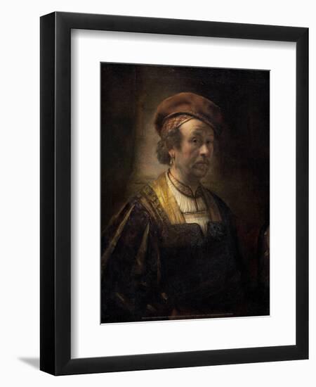 Portrait of Rembrandt, 1650 Detail-Rembrandt van Rijn-Framed Art Print