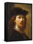 Portrait of Rembrandt, Half Length-Govaert Flinck-Framed Stretched Canvas