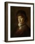 Portrait of Rembrandt Harmensz Van Rijn, Jan Lievens.-Jan Lievens-Framed Art Print