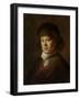 Portrait of Rembrandt Harmensz Van Rijn, Jan Lievens.-Jan Lievens-Framed Art Print