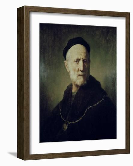 Portrait of Rembrandt's Father-Rembrandt van Rijn-Framed Giclee Print