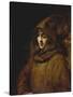 Portrait of Rembrandt's Son Titus, Dressed as a Monk-Rembrandt van Rijn-Stretched Canvas