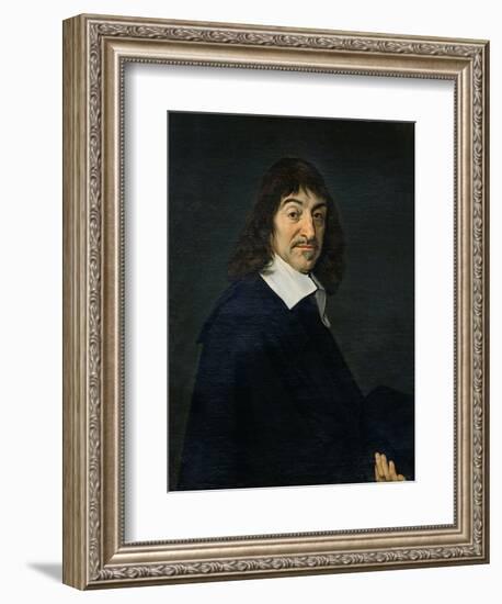 Portrait of Rene Descartes (1596-1650) c.1649-Frans Hals-Framed Giclee Print