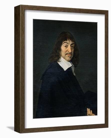 Portrait of Rene Descartes (1596-1650) c.1649-Frans Hals-Framed Giclee Print