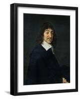 Portrait of Rene Descartes (1596-1650) c.1649-Frans Hals-Framed Giclee Print