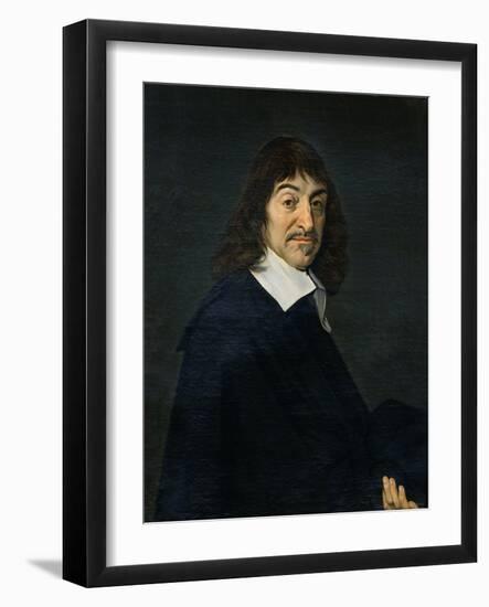 Portrait of Rene Descartes (1596-1650) c.1649-Frans Hals-Framed Giclee Print