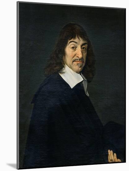 Portrait of Rene Descartes (1596-1650) c.1649-Frans Hals-Mounted Giclee Print