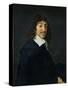 Portrait of Rene Descartes (1596-1650) c.1649-Frans Hals-Stretched Canvas