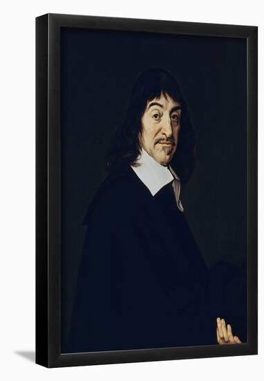 Portrait of Rene Descartes - 1649 - 77,5x68,5 cm - oil on canvas. LOUVRE MUSEUM-PAINTINGS, FRANCE-FRANS HALS-Framed Poster