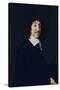 Portrait of Rene Descartes - 1649 - 77,5x68,5 cm - oil on canvas. LOUVRE MUSEUM-PAINTINGS, FRANCE-FRANS HALS-Stretched Canvas