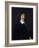 Portrait of Rene Descartes Philosopher. Ca. 1640-Frans Hals-Framed Art Print