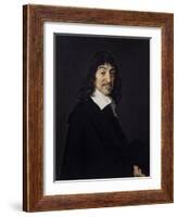 Portrait of Rene Descartes Philosopher. Ca. 1640-Frans Hals-Framed Art Print