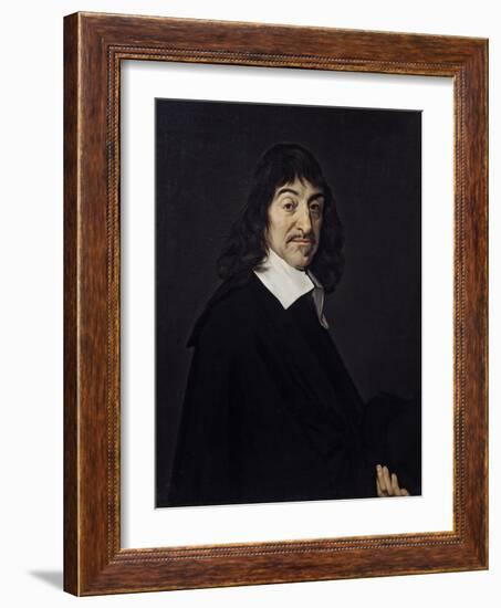 Portrait of Rene Descartes Philosopher. Ca. 1640-Frans Hals-Framed Art Print