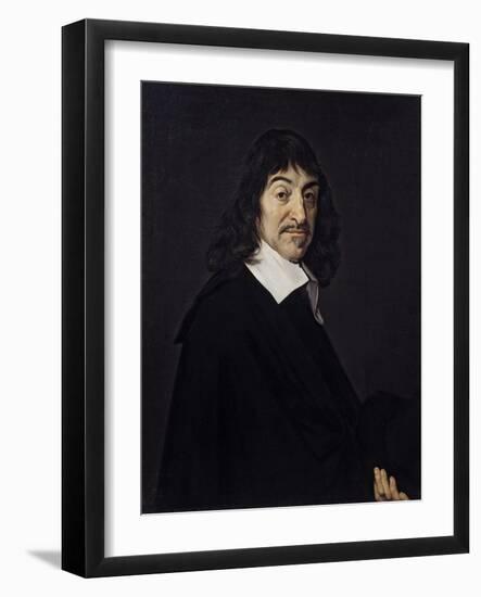 Portrait of Rene Descartes Philosopher. Ca. 1640-Frans Hals-Framed Art Print