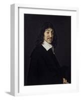 Portrait of Rene Descartes Philosopher. Ca. 1640-Frans Hals-Framed Art Print